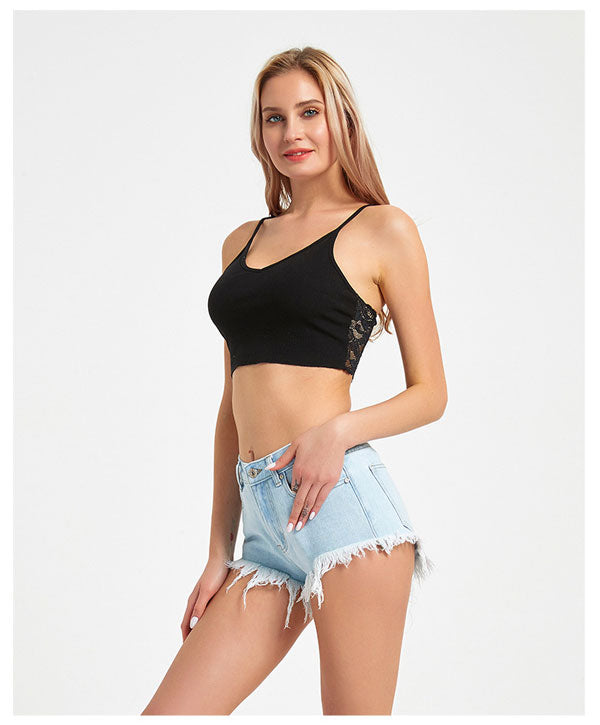 Fave Fray Hem Denim Shorts - Light Blue Wash
