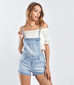 Cute Shortall Jean Short Overalls Womens Denim Shortalls DENIMUSE
