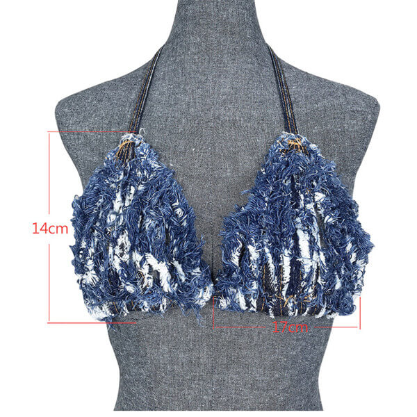 Denim Bra Top