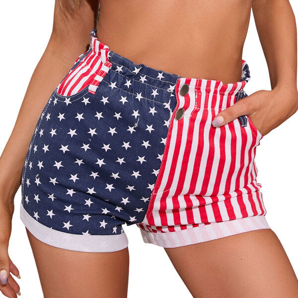 Womens American Flag Shorts
