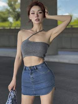 Denim Skort