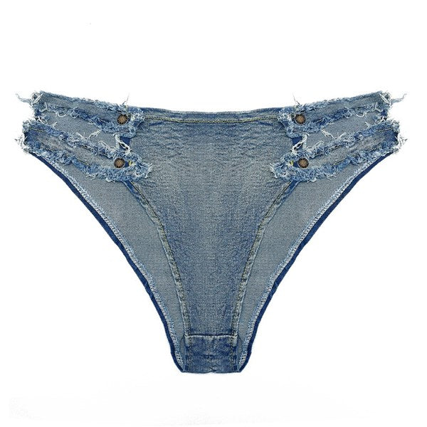 Super Cute Denim Cheeky Bikini Bottoms